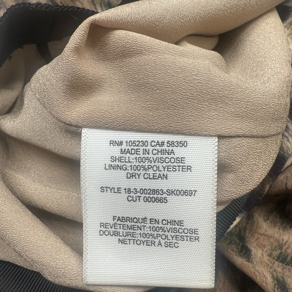 Joie Ornica Leopard Print Ruched Asymmetrical Hem Handkerchief Skirt 4 - Picture 4 of 9